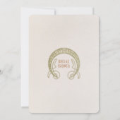 アールヌーボー ヴィンテージ ウェディングシャワー 招待状 デコ (裏面)