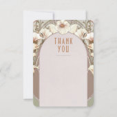 アールヌーボー ヴィンテージ ウェディング サンクスカード 招待状 (正面)