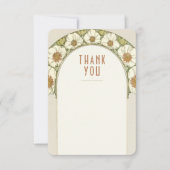 アールヌーボー ヴィンテージ ウェディング サンクスカード 招待状 (正面)
