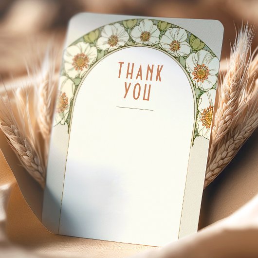 アールヌーボー ヴィンテージ ウェディング サンクスカード 招待状