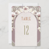 アールヌーボー ヴィンテージ ウェディング テーブルナンバー (正面)