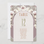 アールヌーボー ヴィンテージ ウェディング テーブルナンバー (正面)