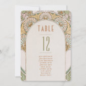 アールヌーボー ヴィンテージ ウェディング テーブルナンバー (正面)