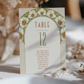 アールヌーボー ヴィンテージ ウェディング テーブルナンバー