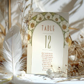 アールヌーボー ヴィンテージ ウェディング テーブルナンバー