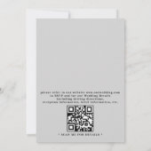 アールヌーボー 偽エンボス加工 スワン QR コード ウェディング 招待状 (裏面)