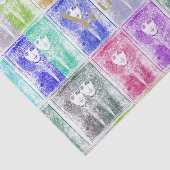 アールヌーボー，女性，再設計，コラージュ，カラフル,V 薄葉紙 (詳細)