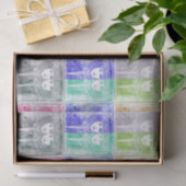 アールヌーボー，女性，再設計，コラージュ，カラフル,V 薄葉紙 (ギフト)