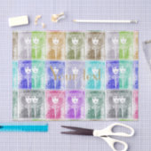 アールヌーボー，女性，再設計，コラージュ，カラフル,V 薄葉紙 (クラフト)