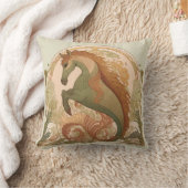 アールヌーボー – 海馬 クッション (ブランケット)