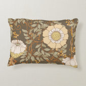 アールヌーボー：装飾フローラヴィンテージ。 アクセントクッション (裏面)
