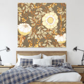 アールヌーボー:装飾フローラヴィンテージ。 キャンバスプリント (インサイチュ (寝室))