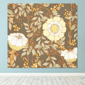 アールヌーボー:装飾フローラヴィンテージ。 キャンバスプリント (インサイチュ (ウッドフロア))