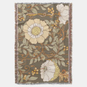 アールヌーボー:装飾フローラヴィンテージ。 スローブランケット (正面縦)