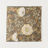 アールヌーボー:装飾フローラヴィンテージ。 タペストリー (正面(横))