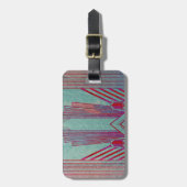 アールヌーボー，赤，ティール（緑がかった色），緑，ヴィンテージ，アートデコ，エル ラゲッジタグ (正面縦)