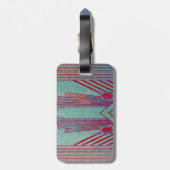 アールヌーボー，赤，ティール（緑がかった色），緑，ヴィンテージ，アートデコ，エル ラゲッジタグ (裏面縦)