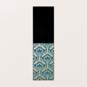 アールヌーボー,金ゴールド,ティール(緑がかった色),ダマスク,フローラ,パターン,シック 名刺 (外部フラット)