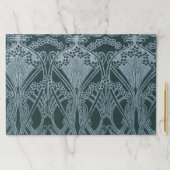 アールヌーボー、銀製灰色の青、パターン、ヴィンテージ、 ペーパーパッド (インサイチュ)