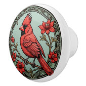 アールヌーボー（鳥）ショウジョウコウカンチョウ セラミックノブ (右)