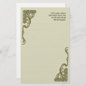 アールヌーボーBrevpapper CC0404ひな形 便箋 (正面/裏面)