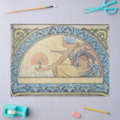 アールヌーボーDecoupageの紙 薄葉紙 (クラフト)