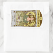 アールヌーボーex天秤座蔵書票、手色 長方形シール (バッグ)