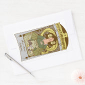 アールヌーボーex天秤座蔵書票、手色 長方形シール (封筒)