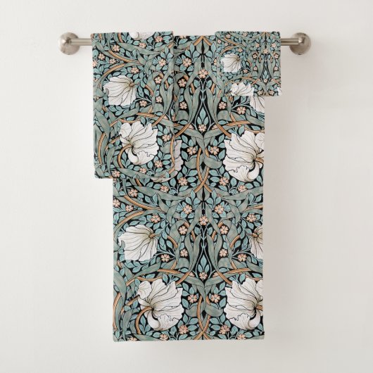 アールヌーボーMorrisのPimpernelの花のBathタオルセット バスタオルセット (インサイチュ)