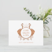 アールヌーボーpeacocksバラ金ゴールドギフト証明書 (スタンド正面)