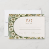 アールヌーボーRSVPカード結婚式招待状 招待状 (正面)