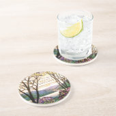 アールヌーボーTiffanyのステンドグラスのヴィンテージのコースター コースター (側面)