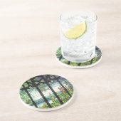 アールヌーボーTiffanyのステンドグラスのヴィンテージのコースター コースター (側面)