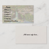 アールヌーボーTiffanyのステンドグラスの自然 名刺 (正面/裏面)