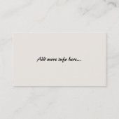 アールヌーボーTiffanyのステンドグラスの自然 名刺 (裏面)