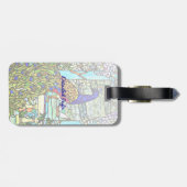 アールヌーボーVintageTiffanyのステンドグラスの孔雀 ラゲッジタグ (裏面横)