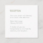 アールヌーヴォー ブラッシュ バタフライ ウェディング レセプション エンクロージャーカード (正面)