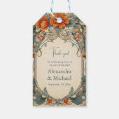 アールヌーヴォー 結婚式 フラワー ヴィンテージ ギフトタグ (裏面)
