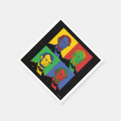 アールポップ・アートのアブラハムリンカーン スタンダードカクテルナプキン (角)