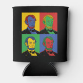 アールポップ・アートのアブラハムリンカーン 缶クーラー (正面)