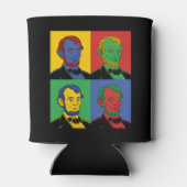 アールポップ・アートのアブラハムリンカーン 缶クーラー (裏面)