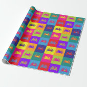 アールポップ・アートのカニ ラッピングペーパー (アンロールド)