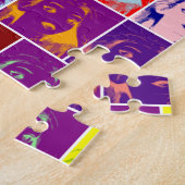 アールポップ・アートのガール長髪 ジグソーパズル (側面)