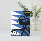 アールポップ・アートのサイクリスト ポストカード (スタンド正面)