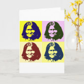 アールポップ・アートのジェロニモ カード (黄色い花)