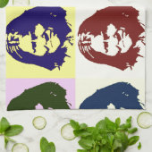 アールポップ・アートのジェロニモ キッチンタオル (折り畳み)