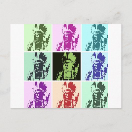 アールポップ・アートのジェロニモ ポストカード (正面)