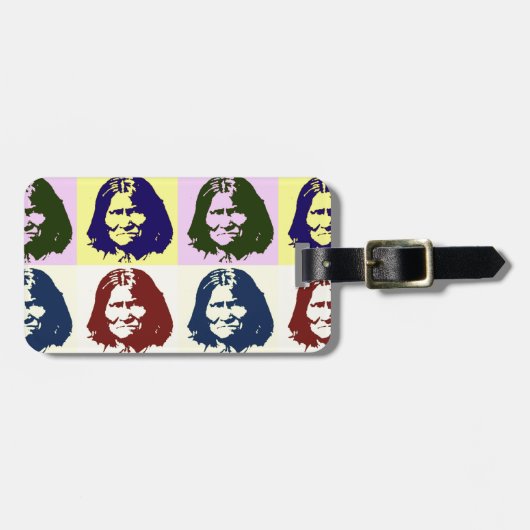 アールポップ・アートのジェロニモ ラゲッジタグ (正面横)