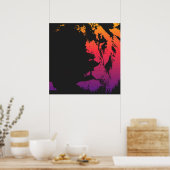 アールポップ・アートのジャマイカラスタファリアンライオン ポスター (キッチン)