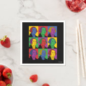 アールポップ・アートのジョージ・ワシントン スタンダードカクテルナプキン (インサイチュ)